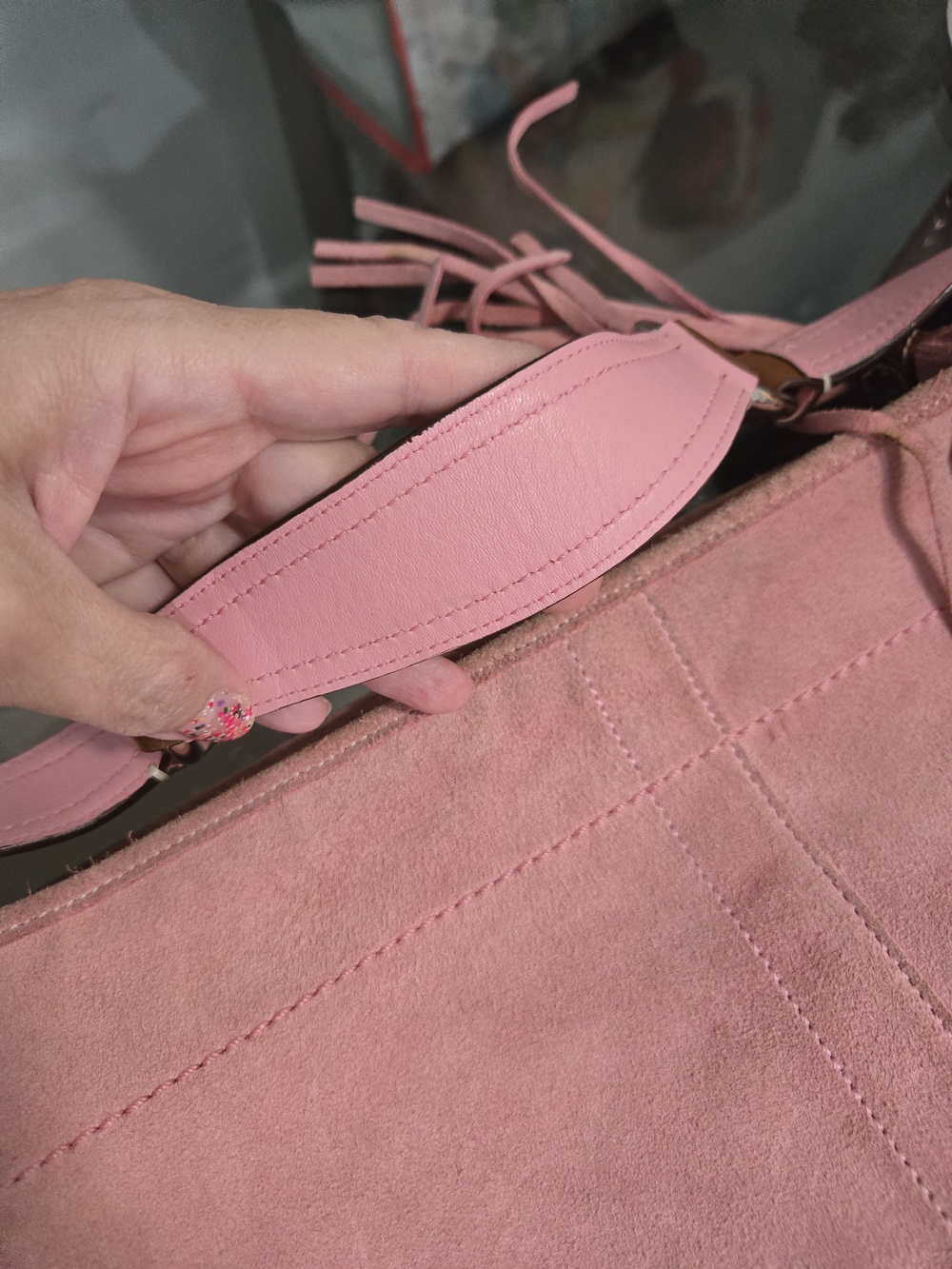 Vintage Y2K Coach Pink Suede Soho Hobo Shoulder Bag - Picture 5 of 17